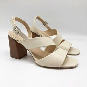 SOLE SOCIETY Jiya Cream Heeled Sandal 